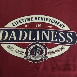 Best dad ever with this Hallmark graphic maroon tee medium large